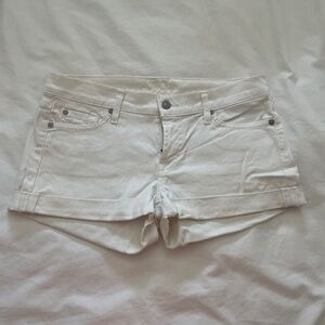 White Seven Jean Shorts